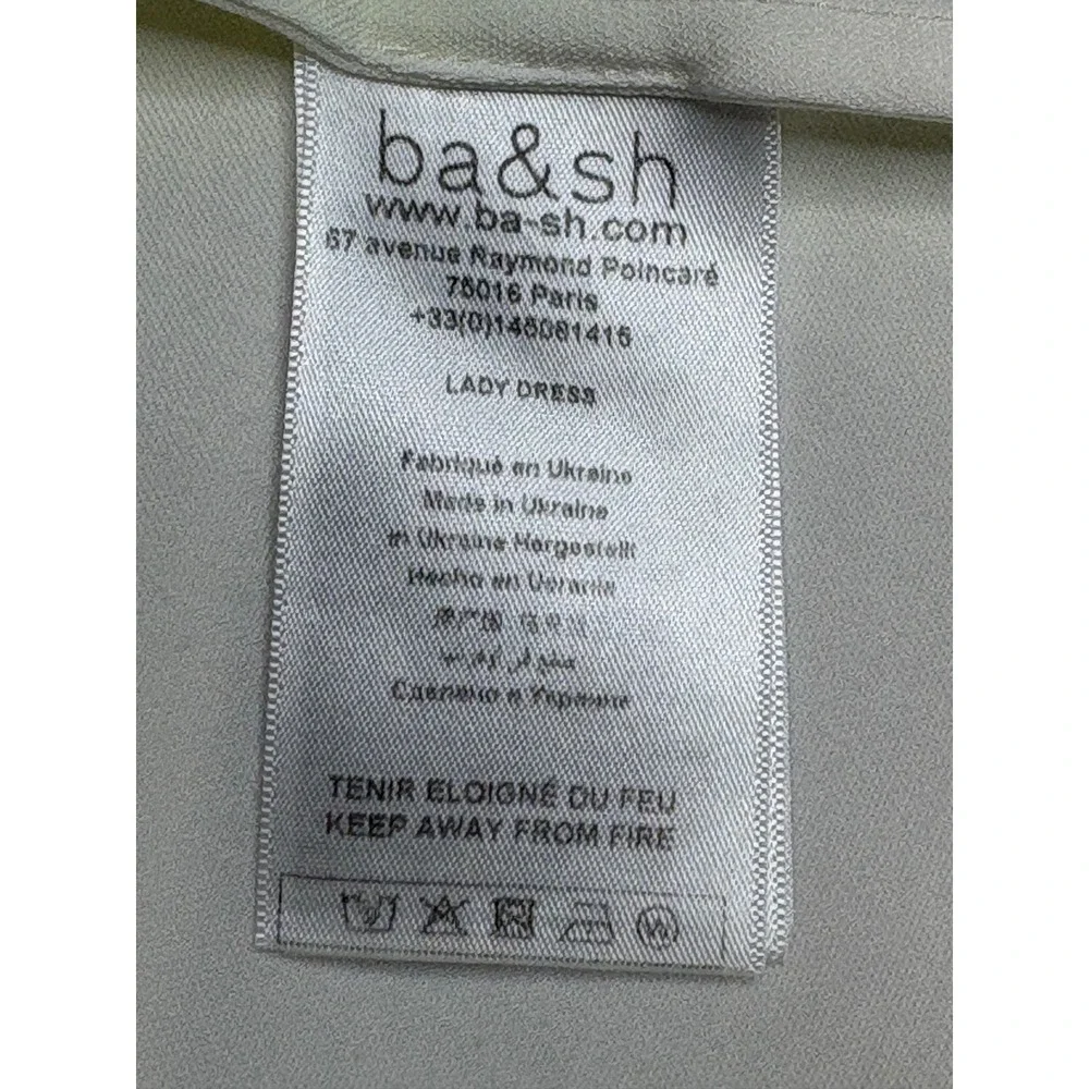 ba&sh‎ Lady Dress Women XS Off-White Sleeveless Button Front Midi Parisian Chic